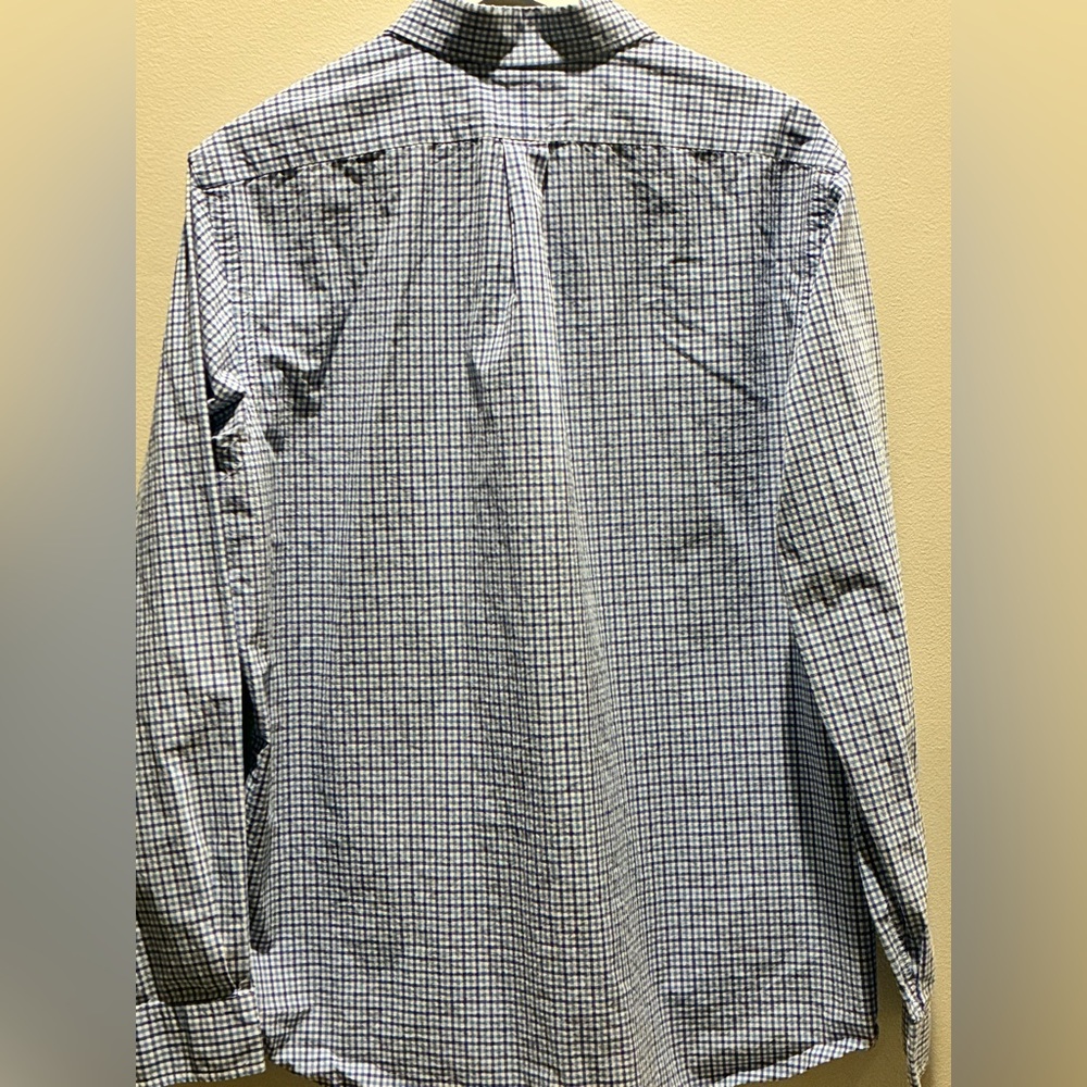 👔 Ralph Lauren Men’s Navy & White Gingham Button-Down Shirt Size XL - Picture 4 of 6